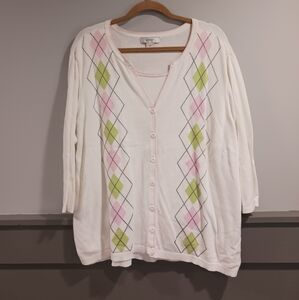 CJ Banks 3/4 Sleeve Sweater - Size 3X